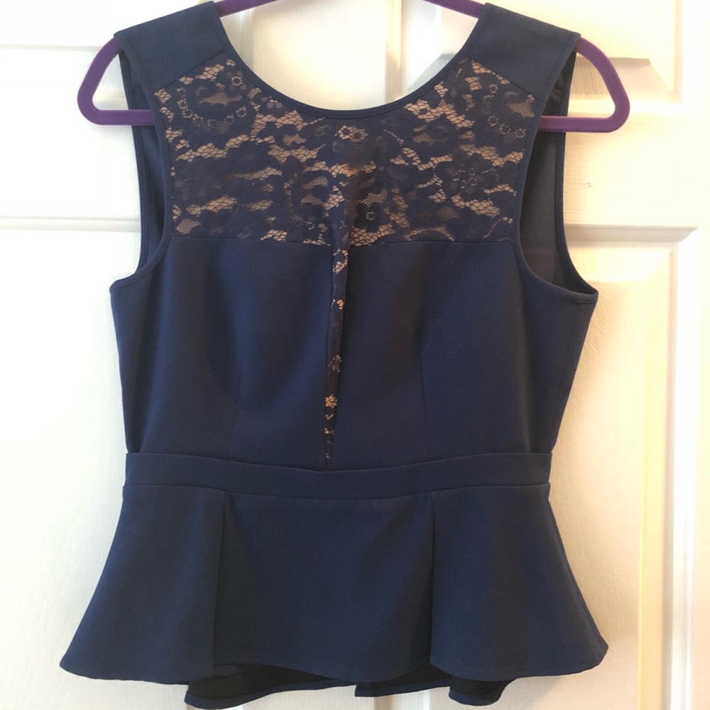 BCBG peplum top